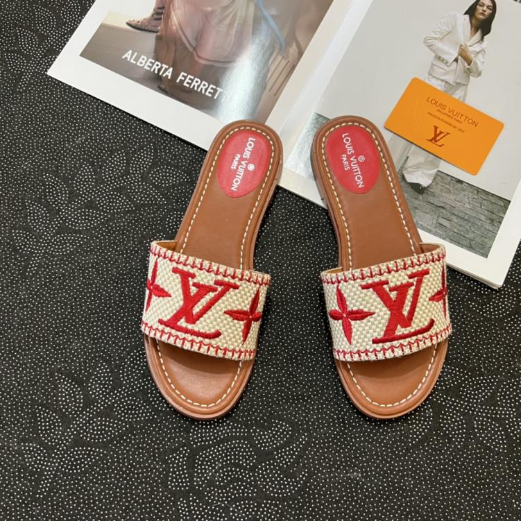 LV Louis Vuitton Women flat slippers 133642