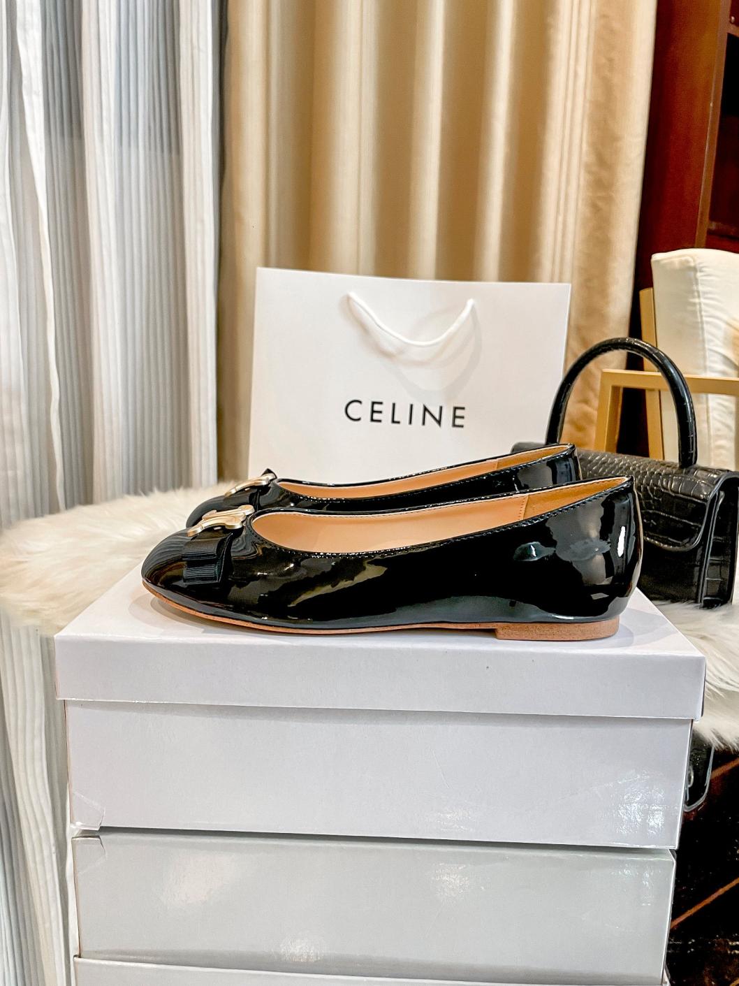 Celine flat leather shoes 135427