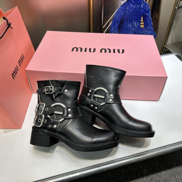 MiuMiu Cowskin leather Boot 133185
