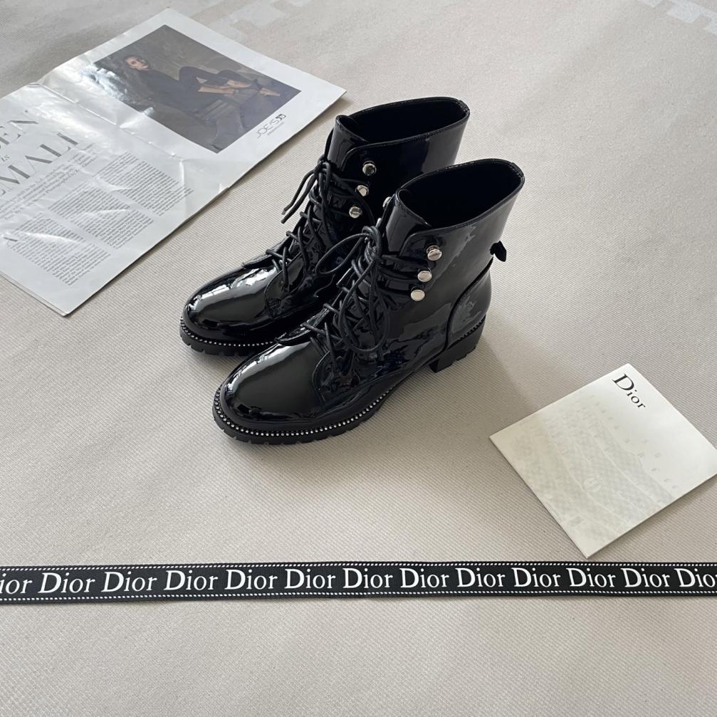 DIOR flat diamonds short boots 139032