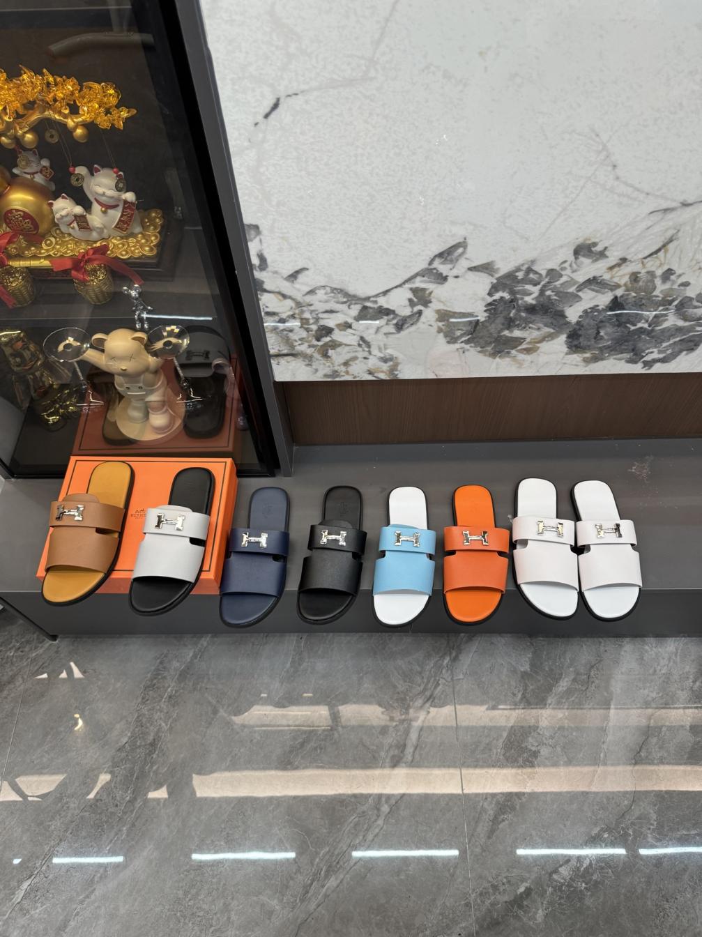 G032H HERMES Mens Slippers 139158