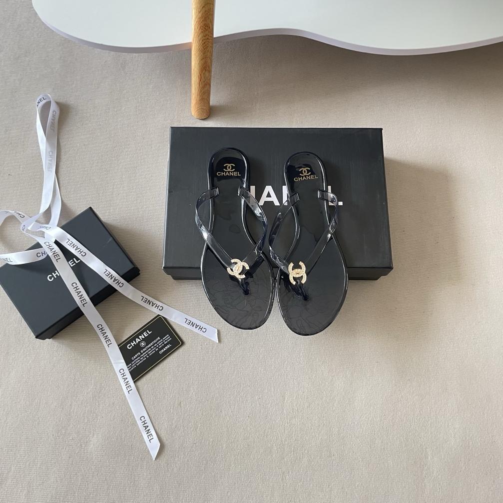 Chanel CC 2026 jelly sandals /jelly flip flops